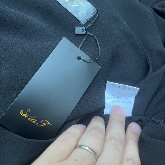 Seta T Black Blouse - Picture 3 of 4